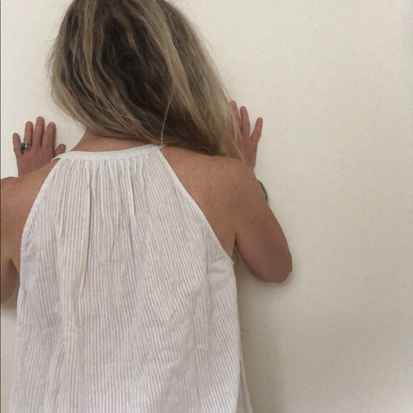 JOIE Arabeth Shadow-Striped Cotton Sleeveless Top XS - Picture 3 of 13
